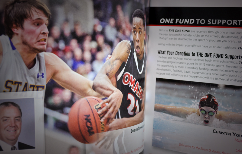 Collegiate Athletic Department Branding Brochure Design University of Nebraska Omaha Mavericks Hockey